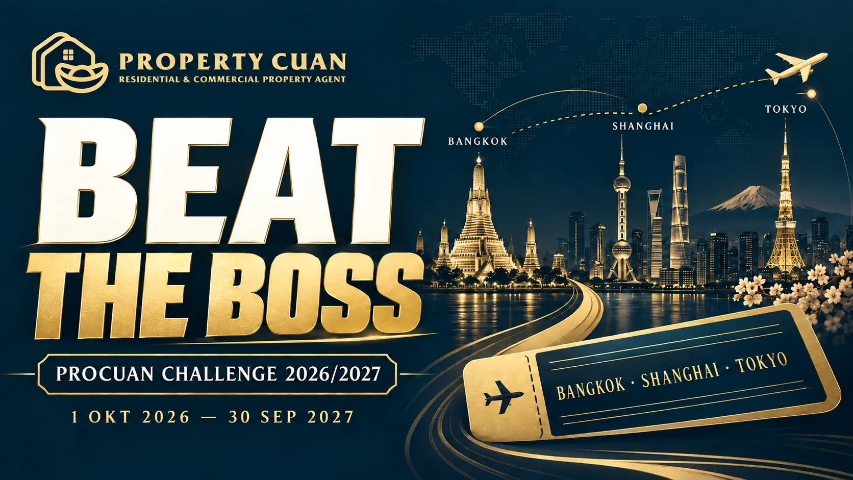 Beat the Boss — ProCuan Challenge 2026/2027: Bangkok, Shanghai, Tokyo