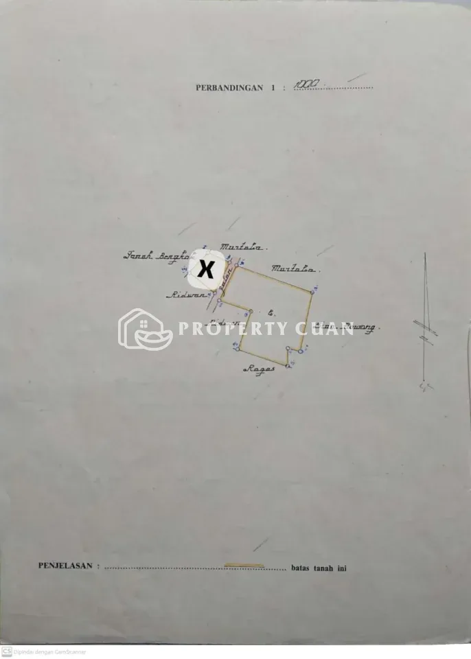 Kavling Komersial dijual di Jl. Kyai Hasyim Ashari, Cipondoh - Denah