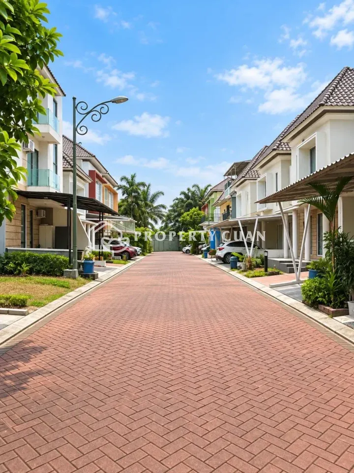 Rumah dijual di Atlanta Village, Gading Serpong - Jalan Depan