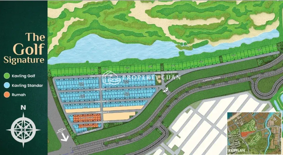 Kavling Komersial dijual di The Golf Signature Boulevard, PIK 2 - Denah 2